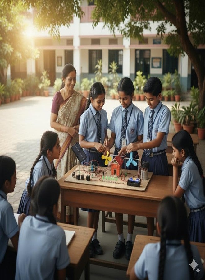 Erh India مجموعة ERH India التعليمية للتعلم في مجالات العلوم والتكنولوجيا والهندسة والرياضيات - مجموعة تجارب علمية لمحركات التيار المستمر لطلاب المدارس والجامعات، تتضمن مكونات الروبوتات والإلكترونيات، مشروع علمي يمكنك تنفيذه بنفسك - Image 5